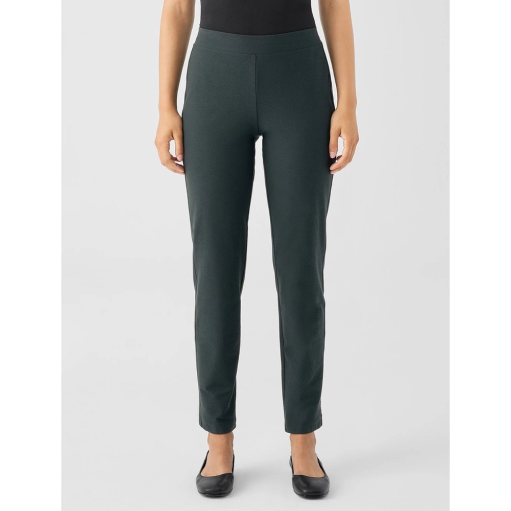 Eileen Fisher Womens Pants Pull On Ankle Stretch Crepe Knit Career Casual SP Ivy